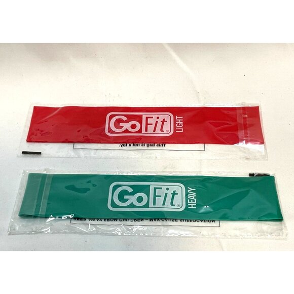 Go Fit resistance bands power loops light heavy set of 2 gym trainer new - Picture 1 of 4